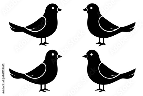 Wallpaper Mural nibbles bird silhouette vector illustration Torontodigital.ca