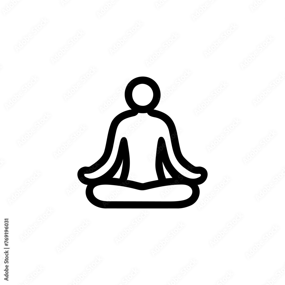 yoga. lotus position icon. vector illustration on white background yoga. lotus position icon. vector illustration on white background