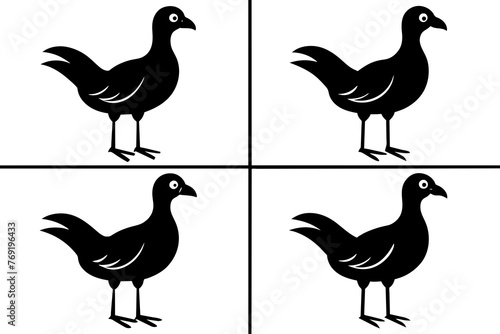 flossie bird silhouette vector illustration