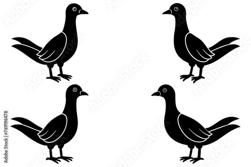 flossie bird silhouette vector illustration photo