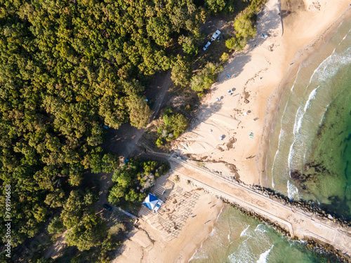 Aerial view of Black sea coast near Perla beach  Bulgaria