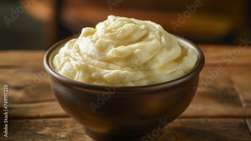 Image of bowl of creamy mashed potatoes.