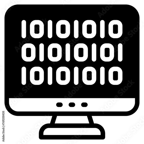 binary code on computer