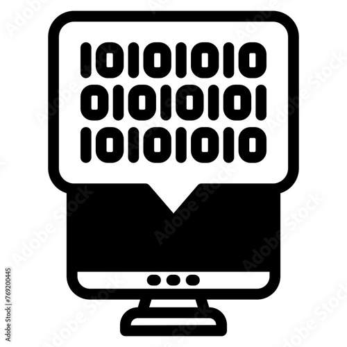 binary code on computer