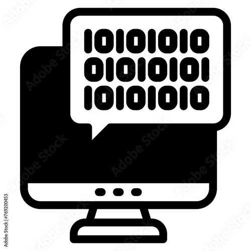 binary code on computer