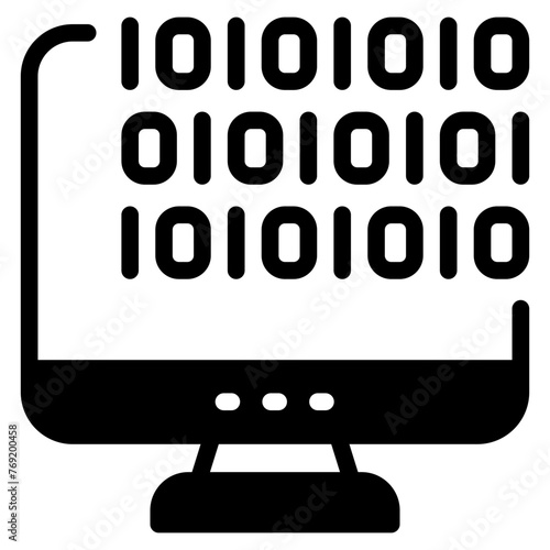 binary code on computer
