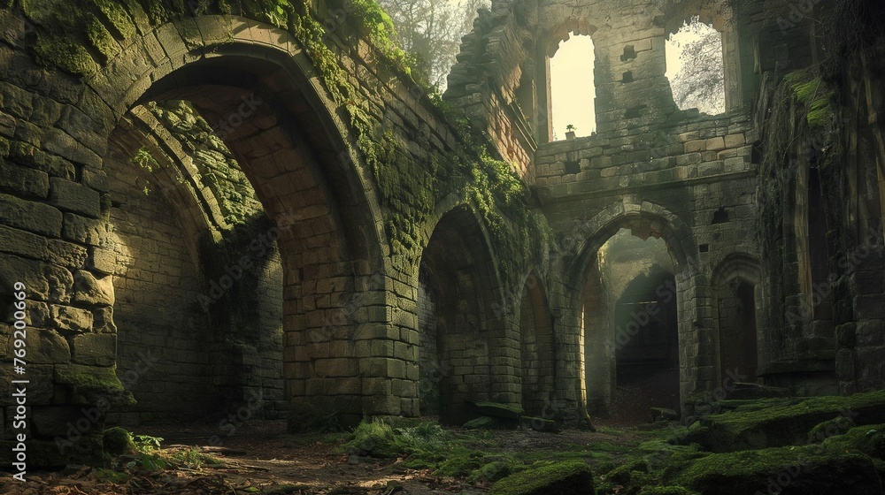 Image of overgrown ancient ruins.