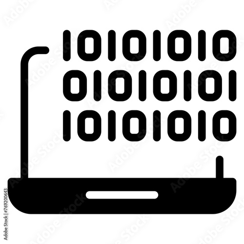 binary code on computer