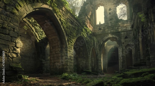 Image of overgrown ancient ruins.