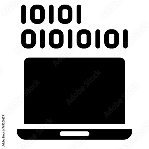 binary code on computer