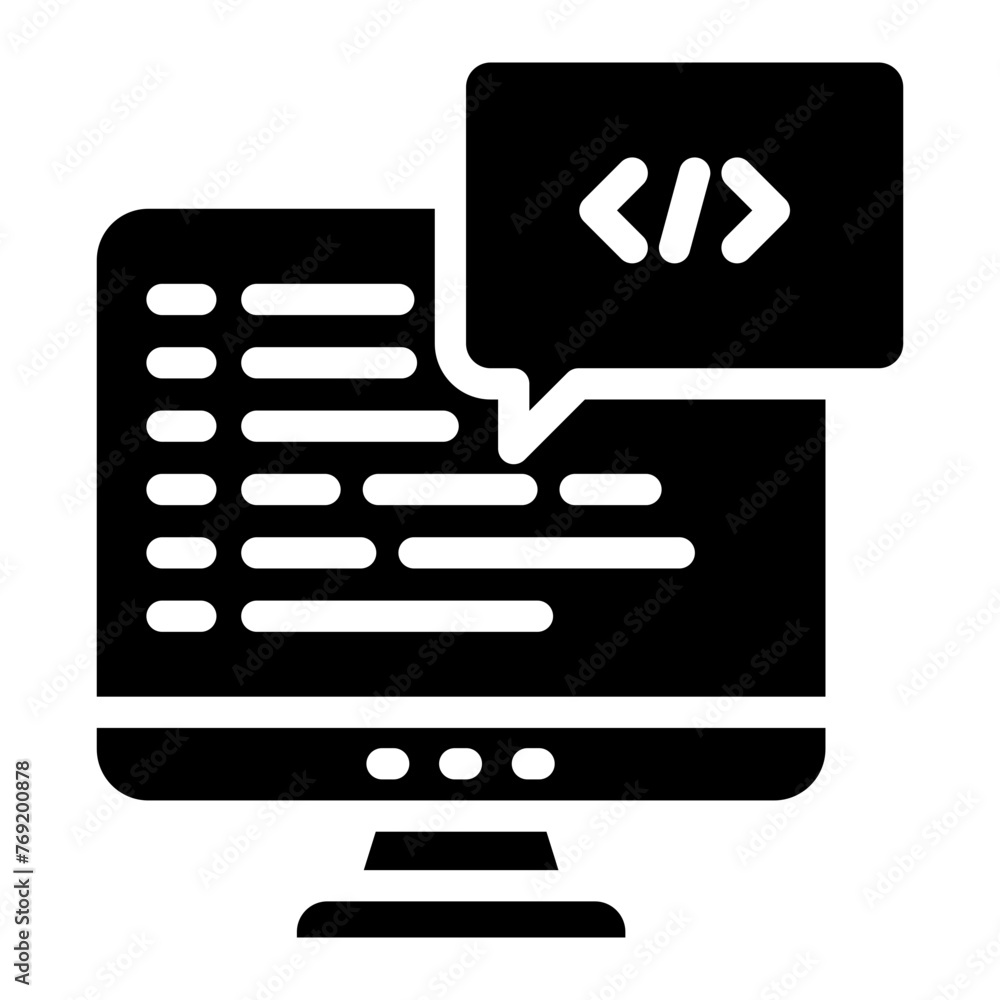 computer with programing code computer with programing code