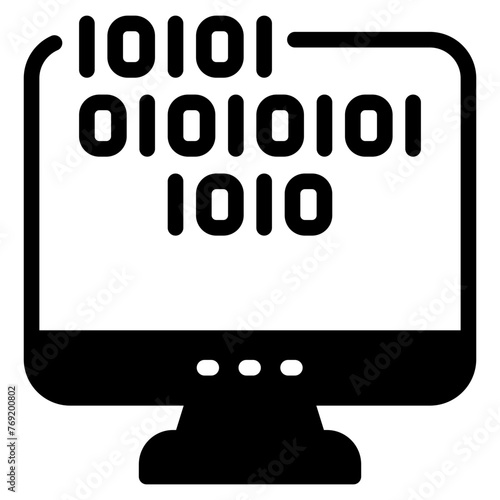 binary code on computer