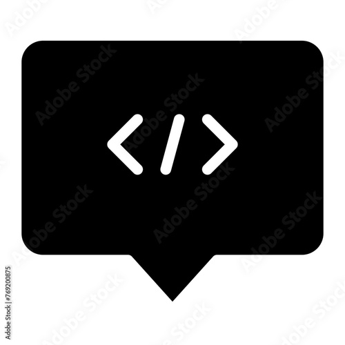 Message of code program icon vector