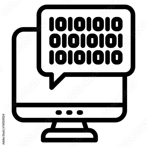 binary code on computer