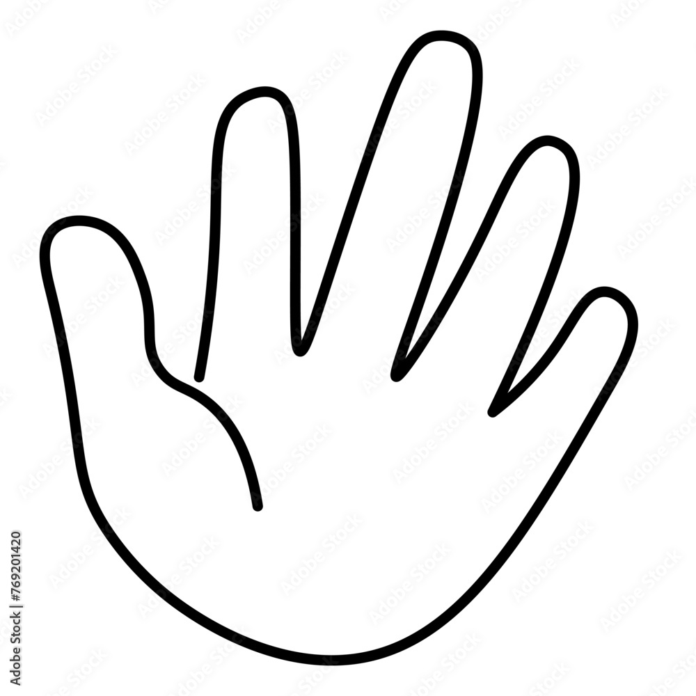 isolated linear icon hand gesture in doodle style in vector. icon template for app logo sticker poster print design isolated linear icon hand gesture in doodle style in vector. icon template for app logo sticker poster print design