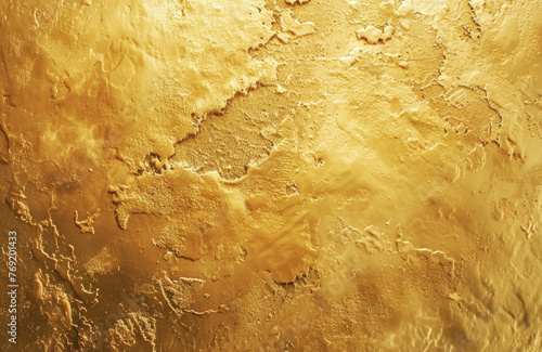 Wallpaper Mural gold messy wall stucco texture background. Decorative golden wall texture. Torontodigital.ca