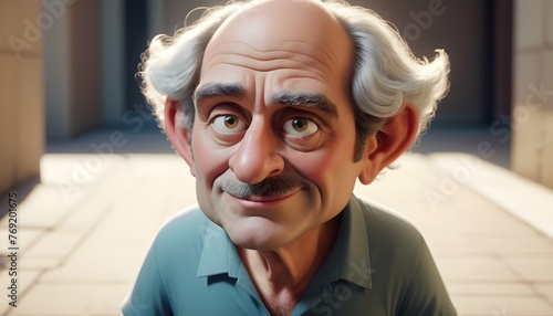 Elderly Gentleman in Animated Form
