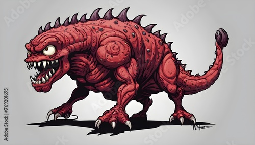 Fearsome Red Scaled Beast on the Prowl © Lugon