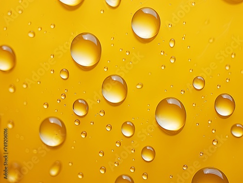 water droplets on all mustard, matte background