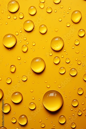 water droplets on all mustard, matte background