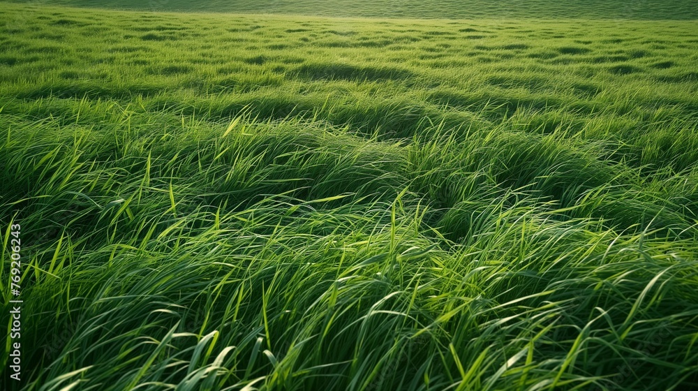 Soft green grass field beneath the open sky. Soft green grass field beneath the open sky.