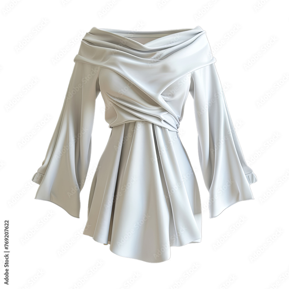Blouse isolated on transparent png background. Generative ai Blouse isolated on transparent png background. Generative ai