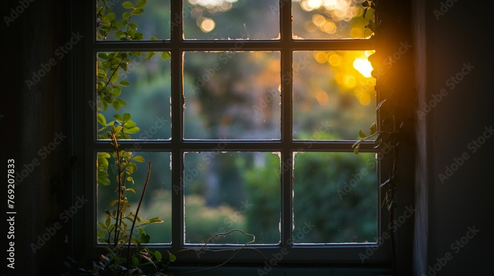 Fototapeta premium Tranquil view through a window.