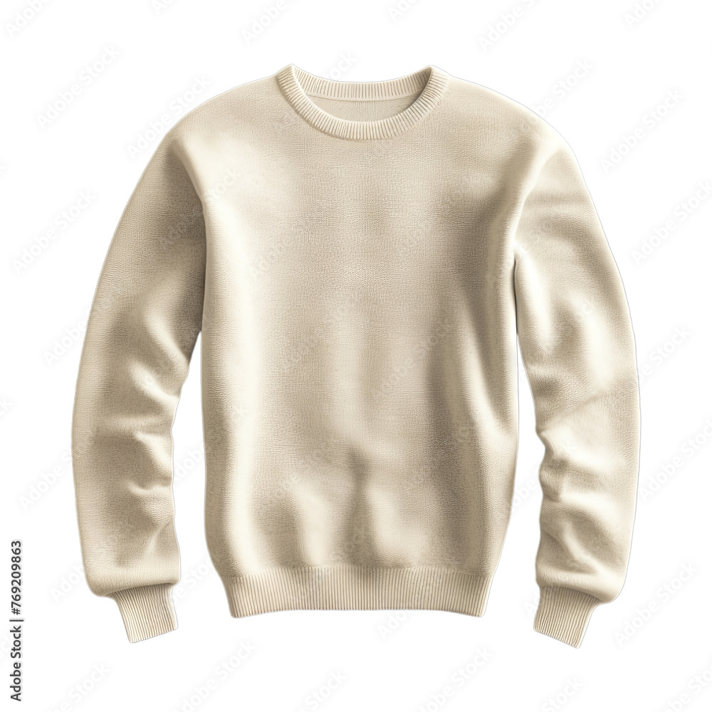 Cashmere Sweater isolated on transparent png background. Generative ai Cashmere Sweater isolated on transparent png background. Generative ai