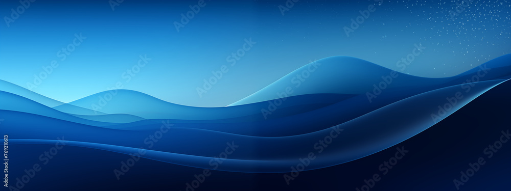 Obraz premium Serene Blue Abstract Artwork with Gentle Waves