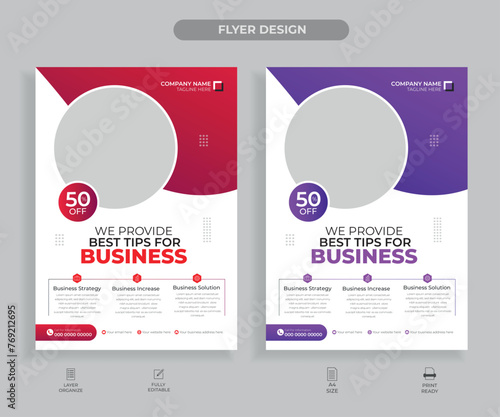  Business flyer design, modern and creative corporate flyer template, digital marketing agency a4 flyer, leaflet, poster, annual report cover with print ready.