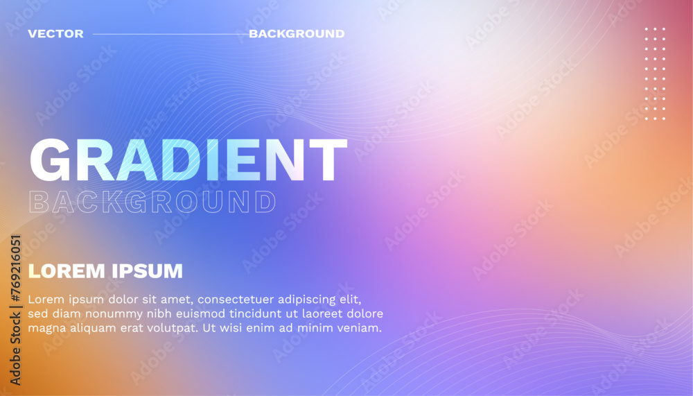 abVector Template Colorful Grainy Gradient Texture Background. Web Template, Text