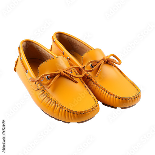 Driving Shoes isolated on transparent png background. Generative ai