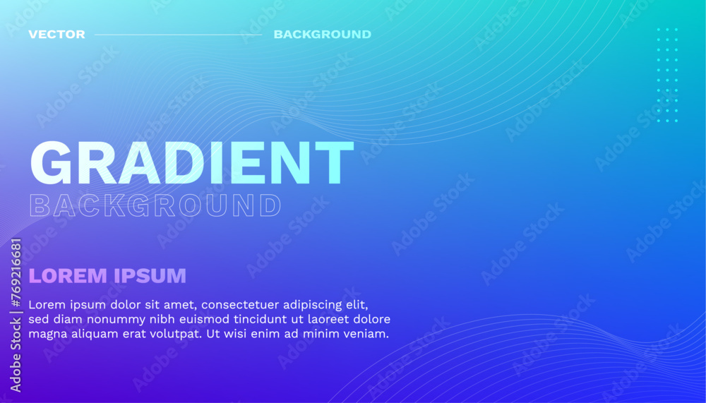 Dynamic smooth blue color gradient background