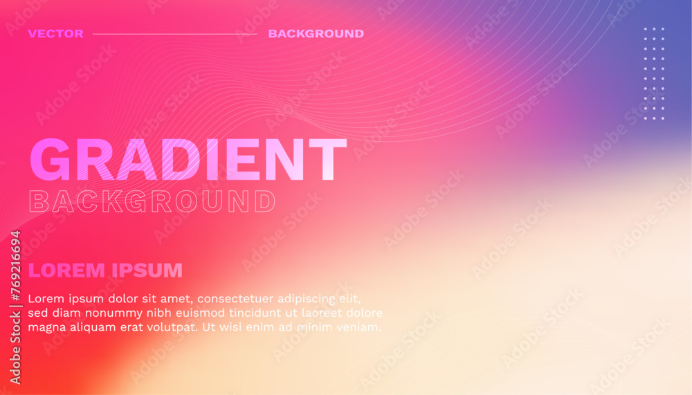 Template Gradient Background Pink With Text