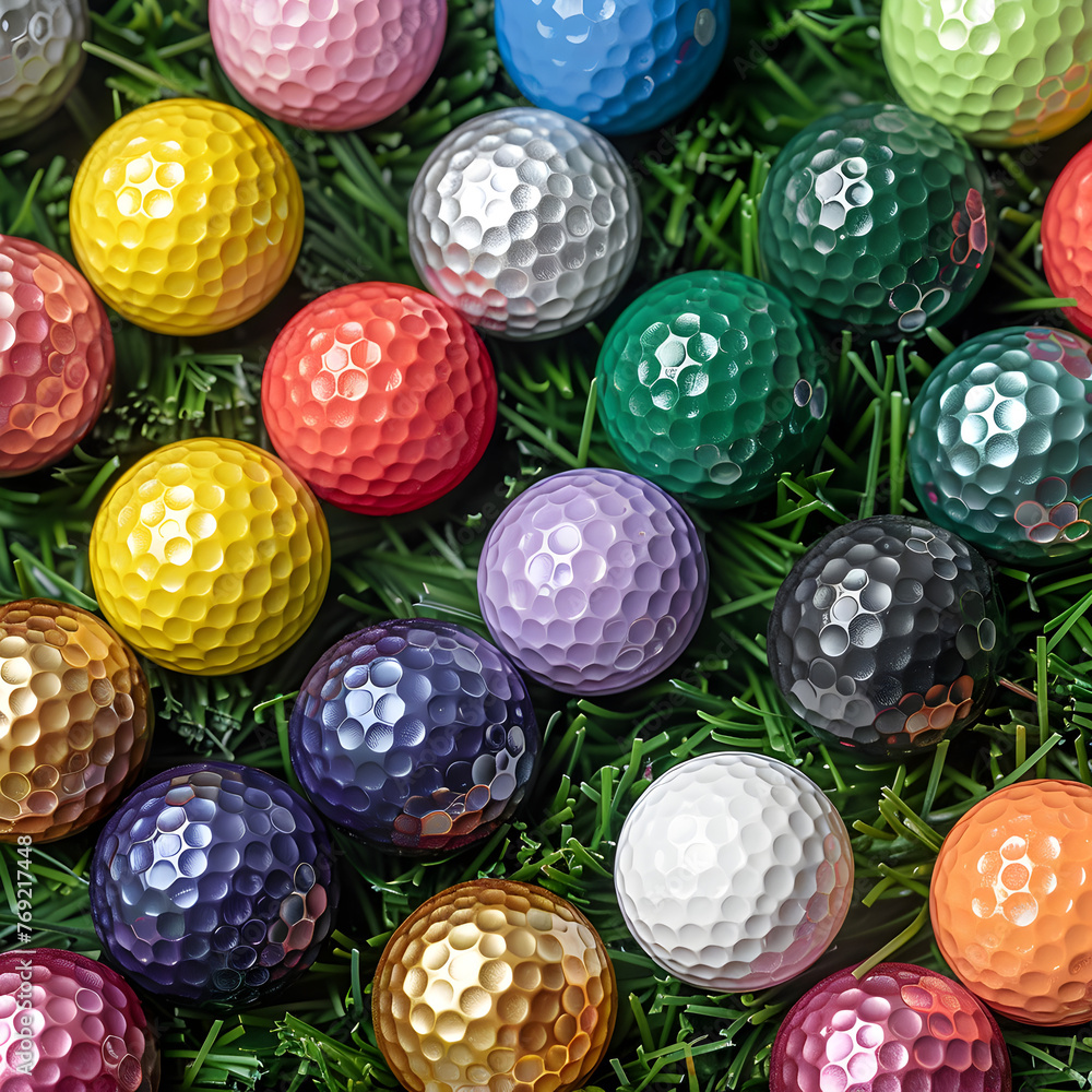 Many colorful Golf Balls Many colorful Golf Balls