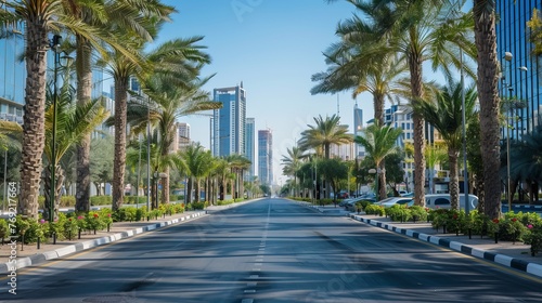 Riyadh s roads and streets are adorned with ornamental trees  adding to the beauty of the downtown area and the King Financial District