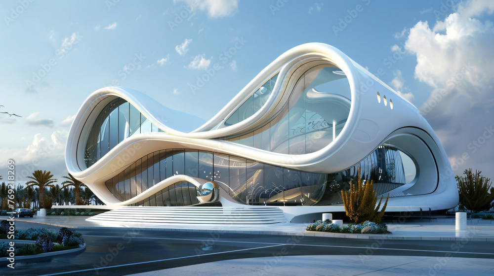 Obraz premium Modern architecture, abstract building concept