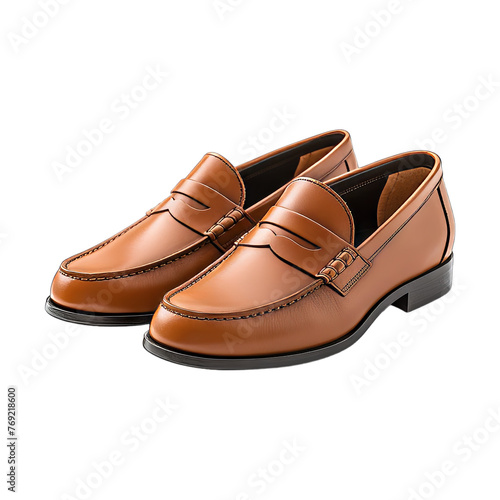 Loafers isolated on transparent png background. Generative ai