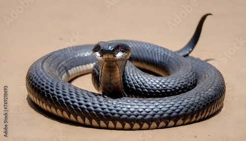 A Cobra Coiled Around A Sacred Object
