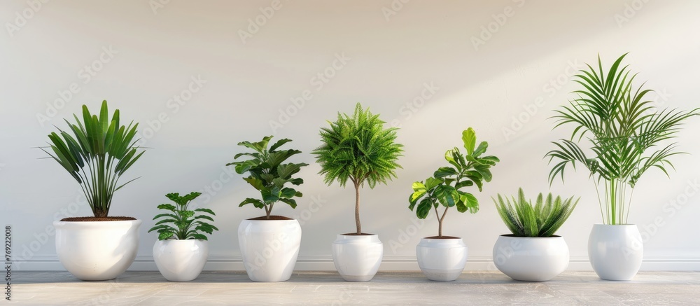 Plants and Trees in White Pot Plants and Trees in White Pot