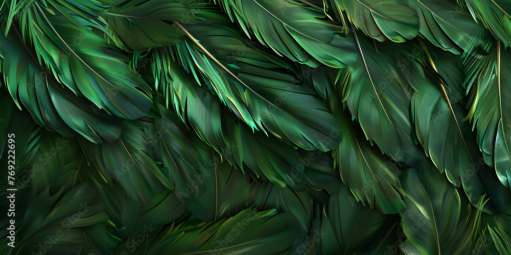 Green fur texture with a pattern for a background .
 - obrazy, fototapety, plakaty 