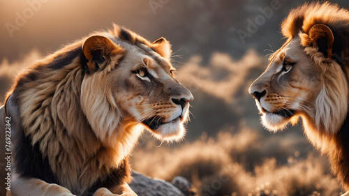 lion and lioness © Naina