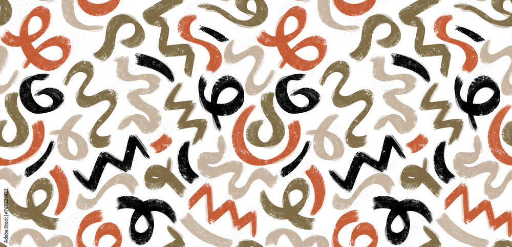 Abstract geometric pattern. Painting brush pattern. Abstract geometric pattern. Painting brush pattern.