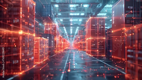 Augmented Reality Visualization in a Futuristic Data Center Warehouse