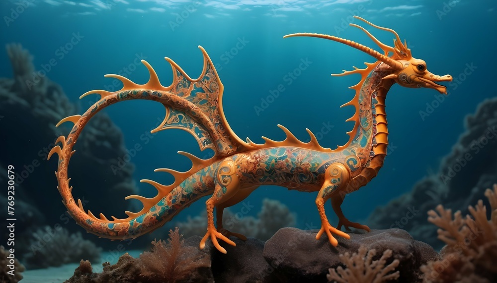 A Stunning Seadragon Adorned With Intricate Patter