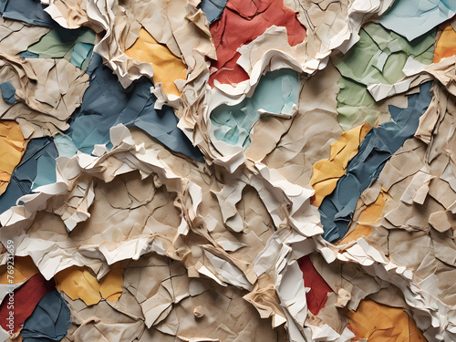 Textured Backgrounds with Torn Paper in Vibrant Hues, Adding Dynamic Energy to Designs.