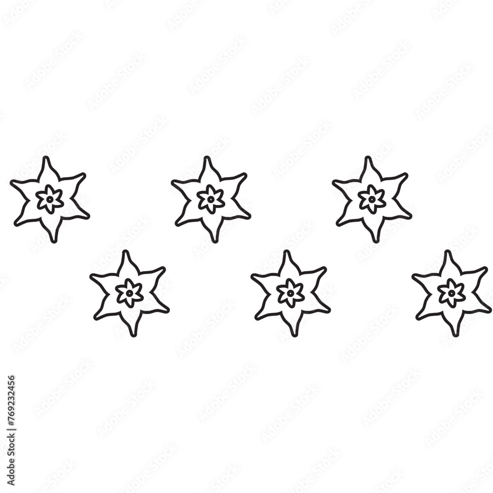 Pattern flowers line Pattern flowers line