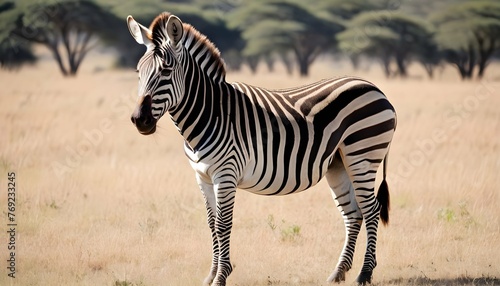 A Zebra In A Game Reserve