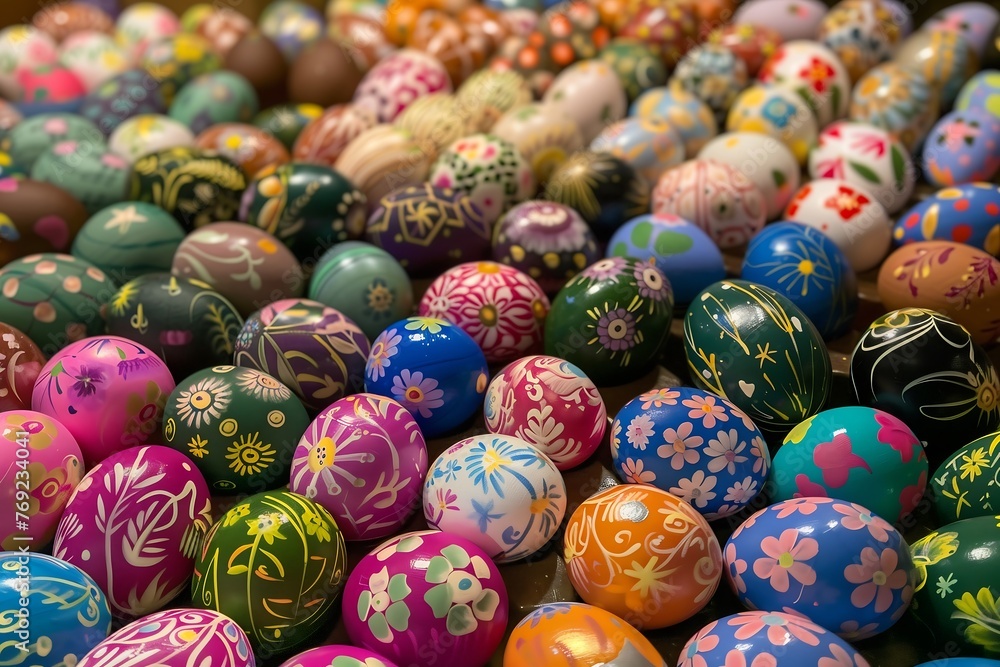 Kaleidoscope of Elaborately Decorated Easter Eggs Kaleidoscope of Elaborately Decorated Easter Eggs