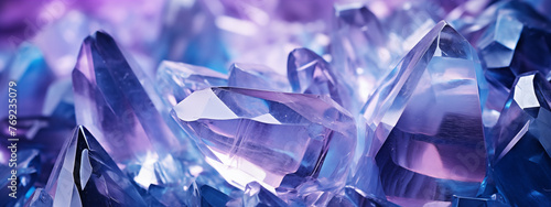 Brilliant Cluster of Purple and Blue Crystal Forms